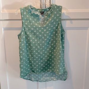 Eddie Bauer Sage Green Sleeveless Top